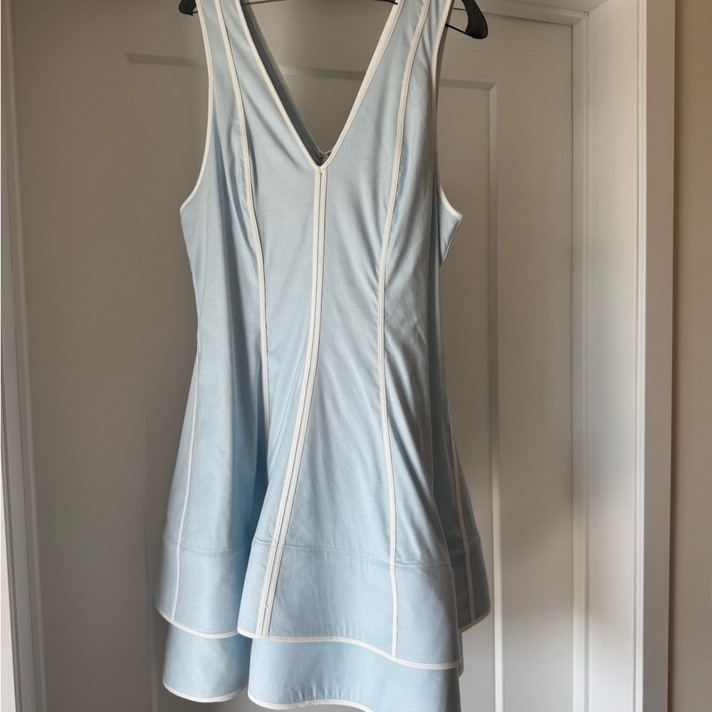 Maeve Light Blue Women's Dress - Soft Pastel Sheen